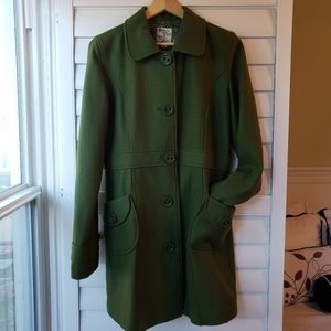 Tulle Green Pea Coat XL